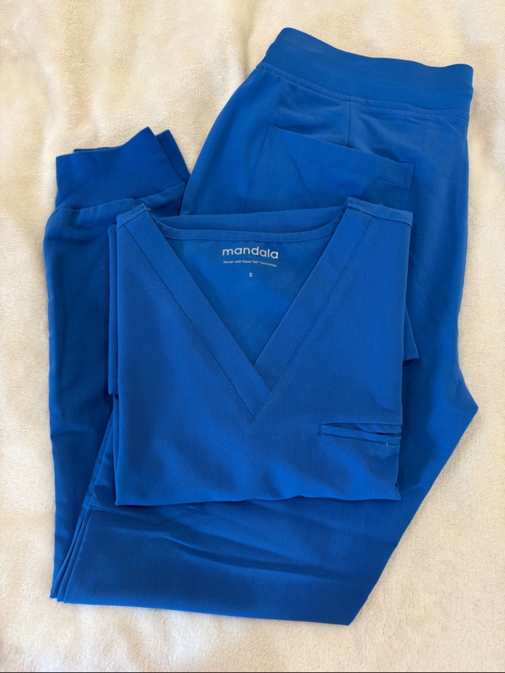 Mandala - 9 Pocket Joggers and One Pocket Top Royal Blue Small